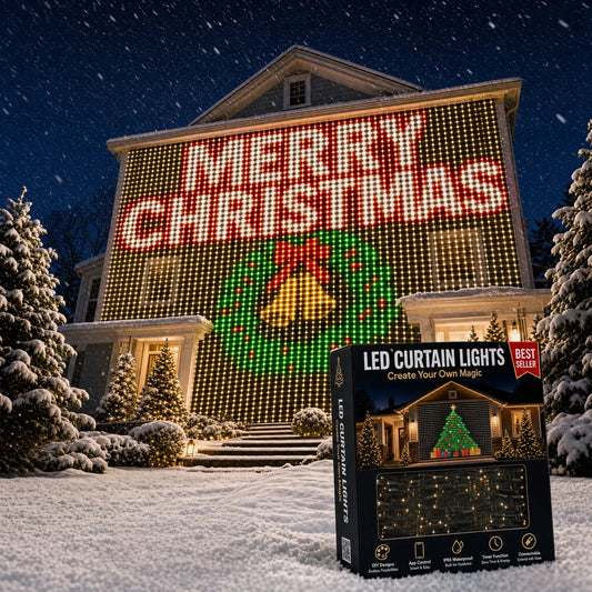 Xmas Glow — Smart LED Christmas Curtain (App Controlled)